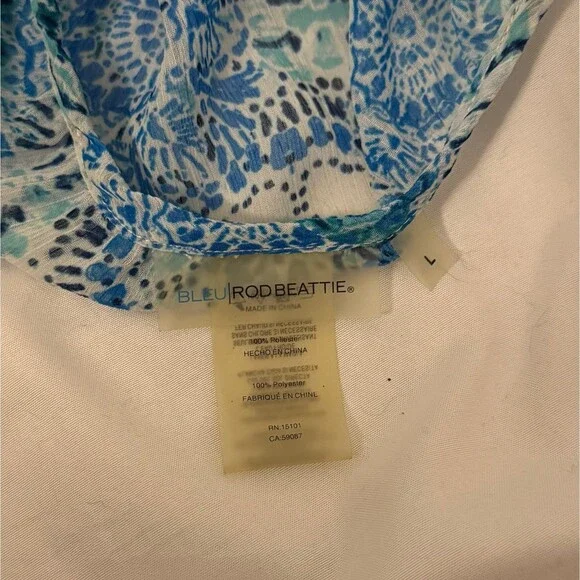 BLEU Rod Beattie Swim Coverup Open Shoulder with Sleeves Women's Size Large‎ - Picture 5 of 6